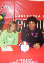New Cardinal Katie Matz and Concordia Coach Justin Martin